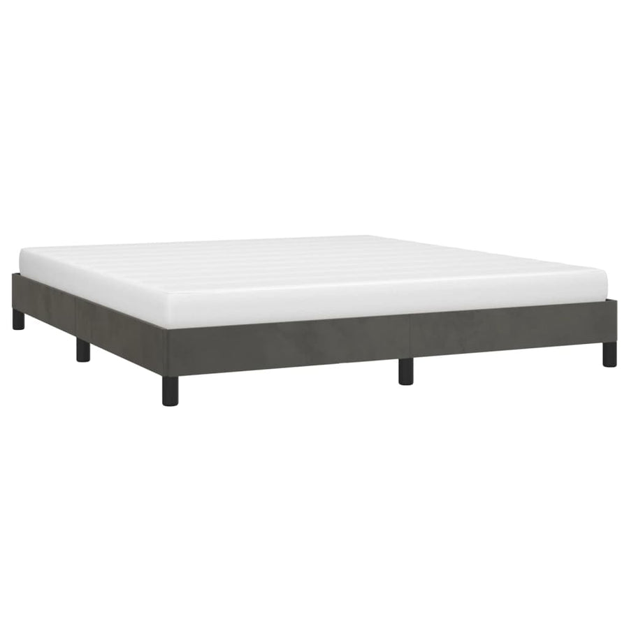 Bedframe Fluweel Donkergrijs 180 x 200 cm 25 cm