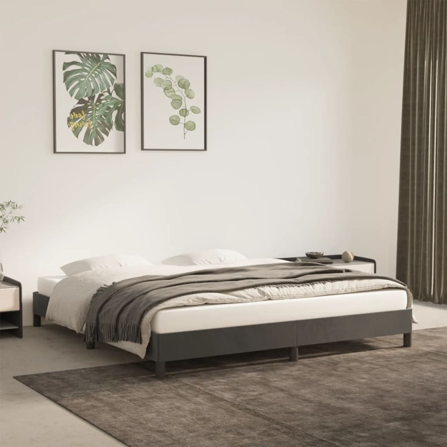 Bedframe Fluweel Donkergrijs 180 x 200 cm 25 cm