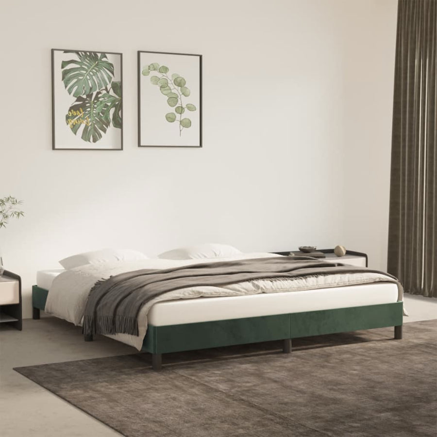 Bedframe Fluweel Donkergroen 180 x 200 cm 25 cm