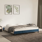 Bedframe 180x200 cm fluweel donkerblauw
