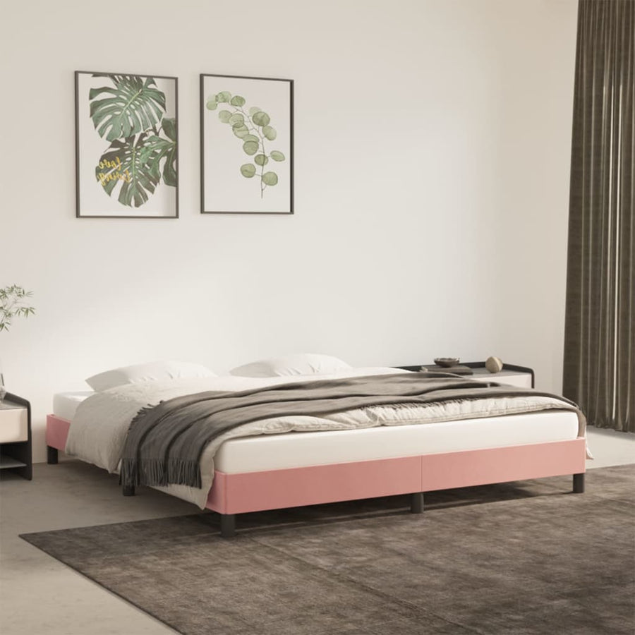 Bedframe Fluweel Roze 180 x 200 cm 25 cm