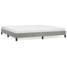 Bedframe Fluweel Lichtgrijs 200 x 200 cm 25 cm