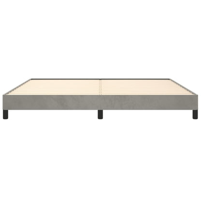 Bedframe Fluweel Lichtgrijs 200 x 200 cm 25 cm