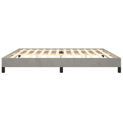 Bedframe Fluweel Lichtgrijs 200 x 200 cm 25 cm