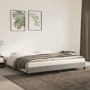Bed frame without mattress 200x200 cm velvet light grey
