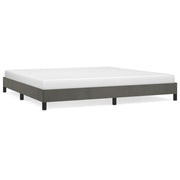 Bed frame without mattress 200x200 cm velvet dark grey
