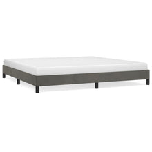 Bedframe Fluweel Donkergrijs 200 x 200 cm 25 cm