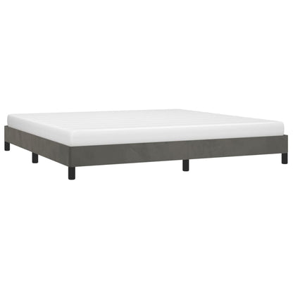 Bedframe Fluweel Donkergrijs 200 x 200 cm 25 cm
