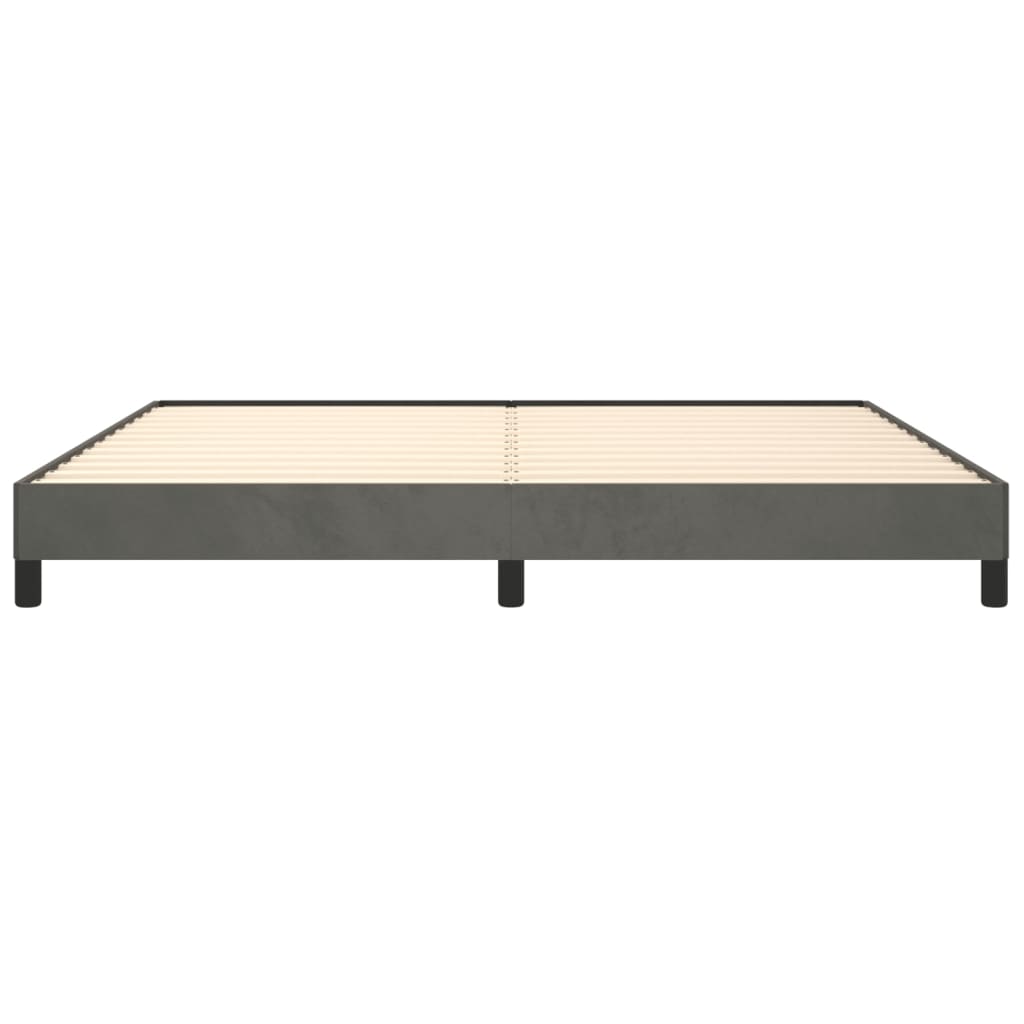 Bedframe Fluweel Donkergrijs 200 x 200 cm 25 cm
