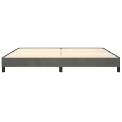 Bedframe Fluweel Donkergrijs 200 x 200 cm 25 cm