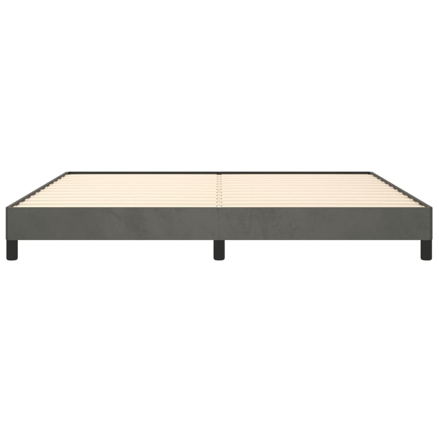 Bedframe Fluweel Donkergrijs 200 x 200 cm 25 cm