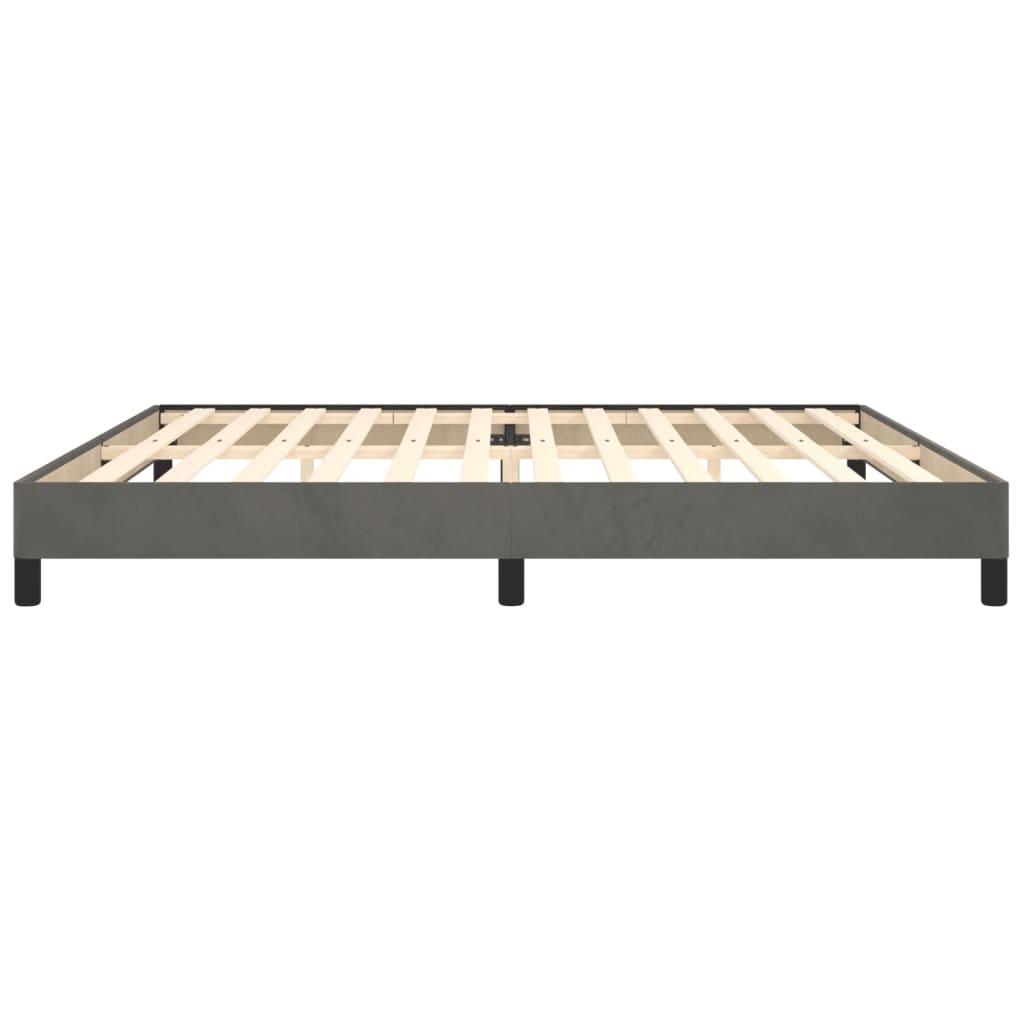 Bedframe Fluweel Donkergrijs 200 x 200 cm 25 cm