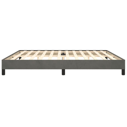 Bedframe Fluweel Donkergrijs 200 x 200 cm 25 cm