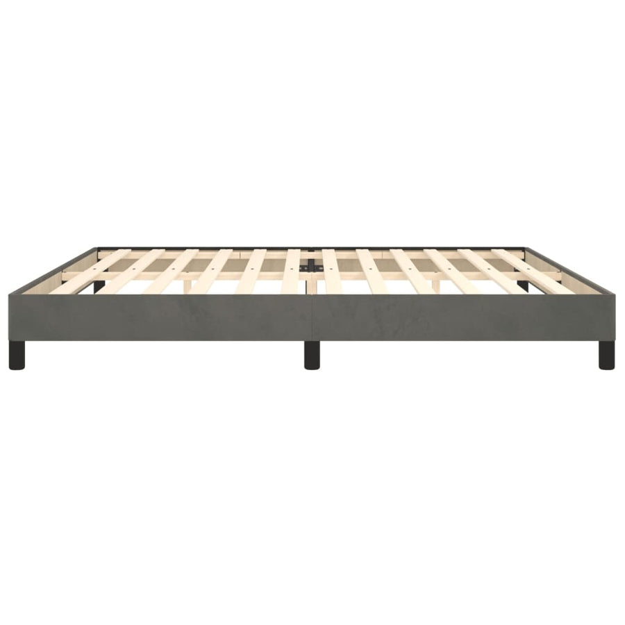 Bedframe Fluweel Donkergrijs 200 x 200 cm 25 cm
