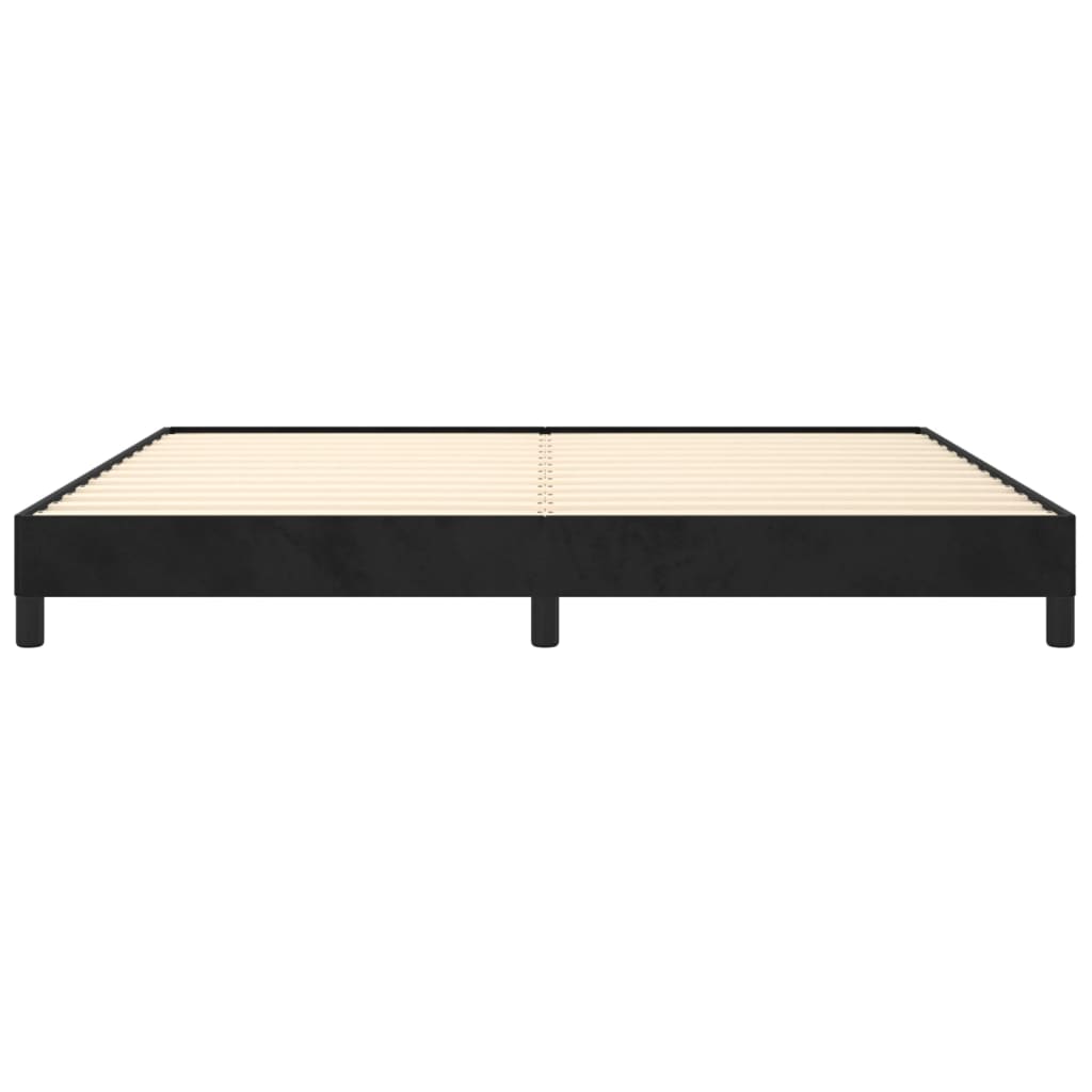 Bedframe Fluweel Zwart 200 x 200 cm 25 cm