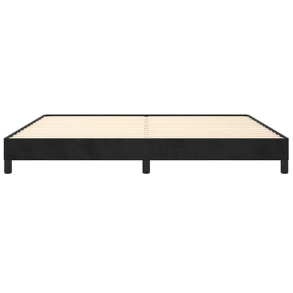 Bedframe Fluweel Zwart 200 x 200 cm 25 cm
