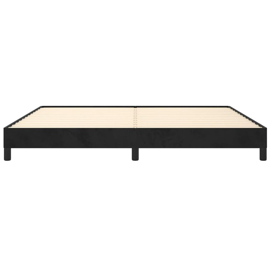 Bedframe Fluweel Zwart 200 x 200 cm 25 cm
