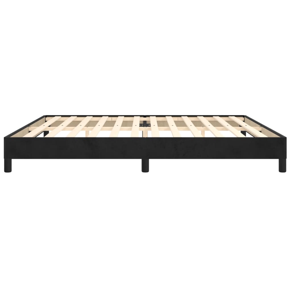 Bedframe Fluweel Zwart 200 x 200 cm 25 cm