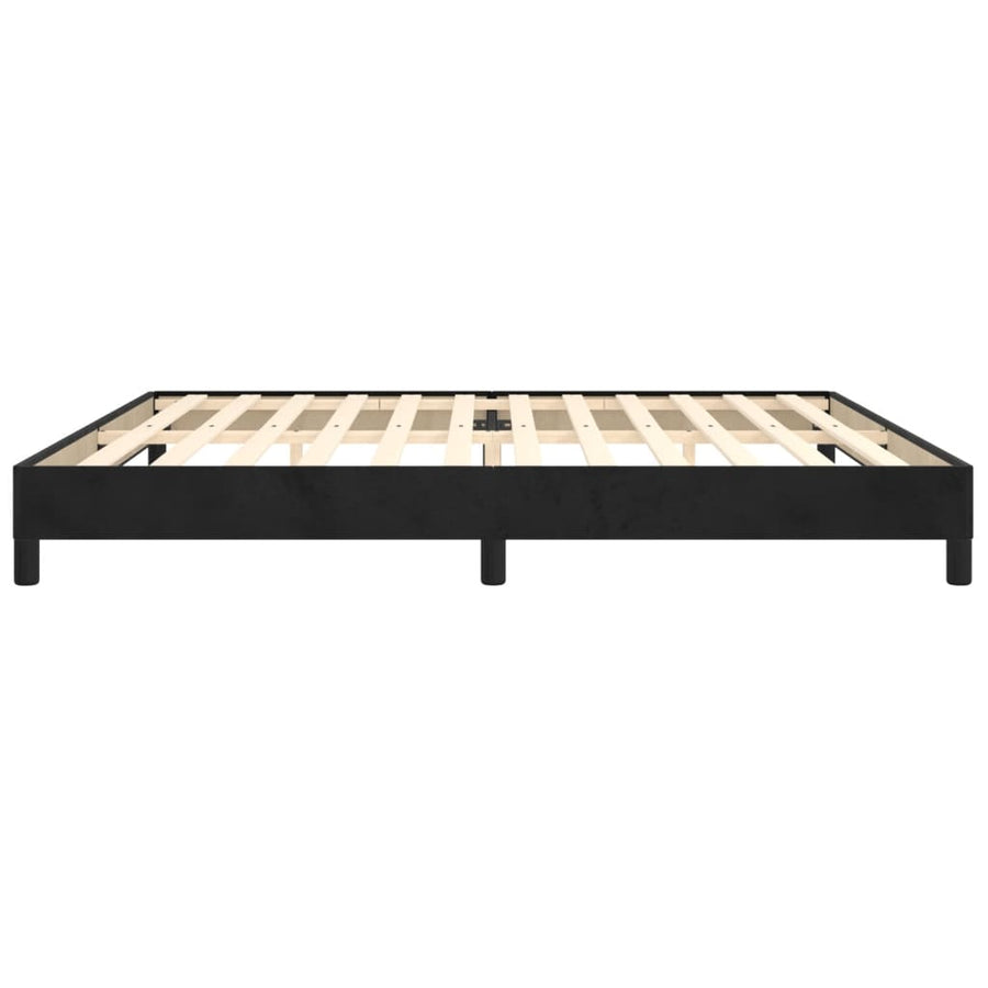 Bedframe Fluweel Zwart 200 x 200 cm 25 cm