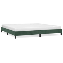 Bedframe Fluweel Donkergroen 200 x 200 cm 25 cm