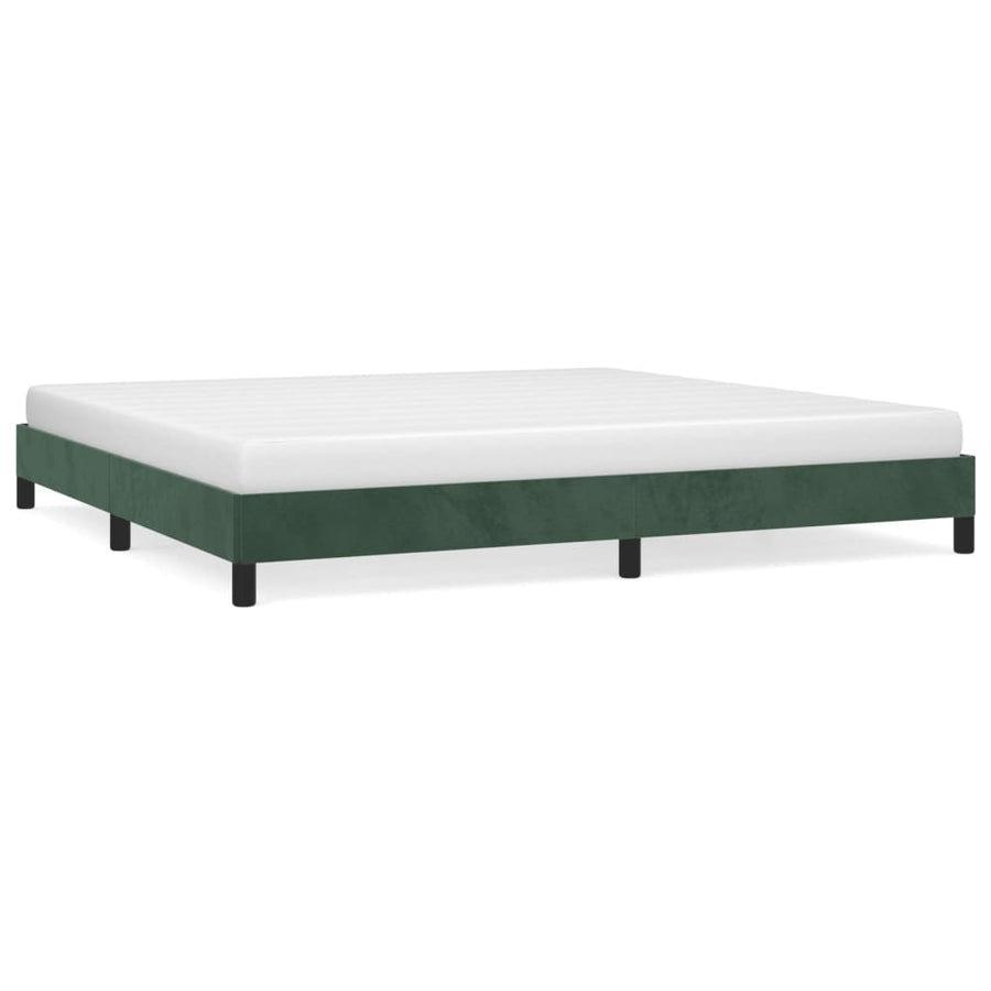 Bedframe Fluweel Donkergroen 200 x 200 cm 25 cm