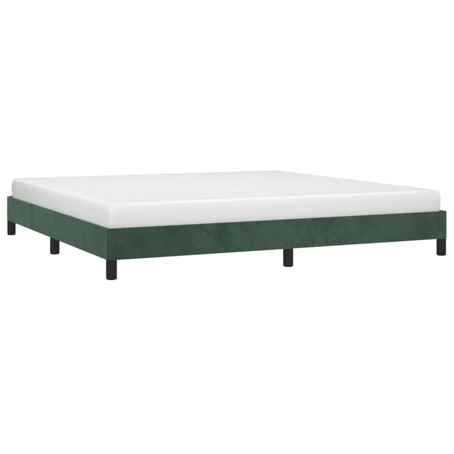 Bedframe Fluweel Donkergroen 200 x 200 cm 25 cm
