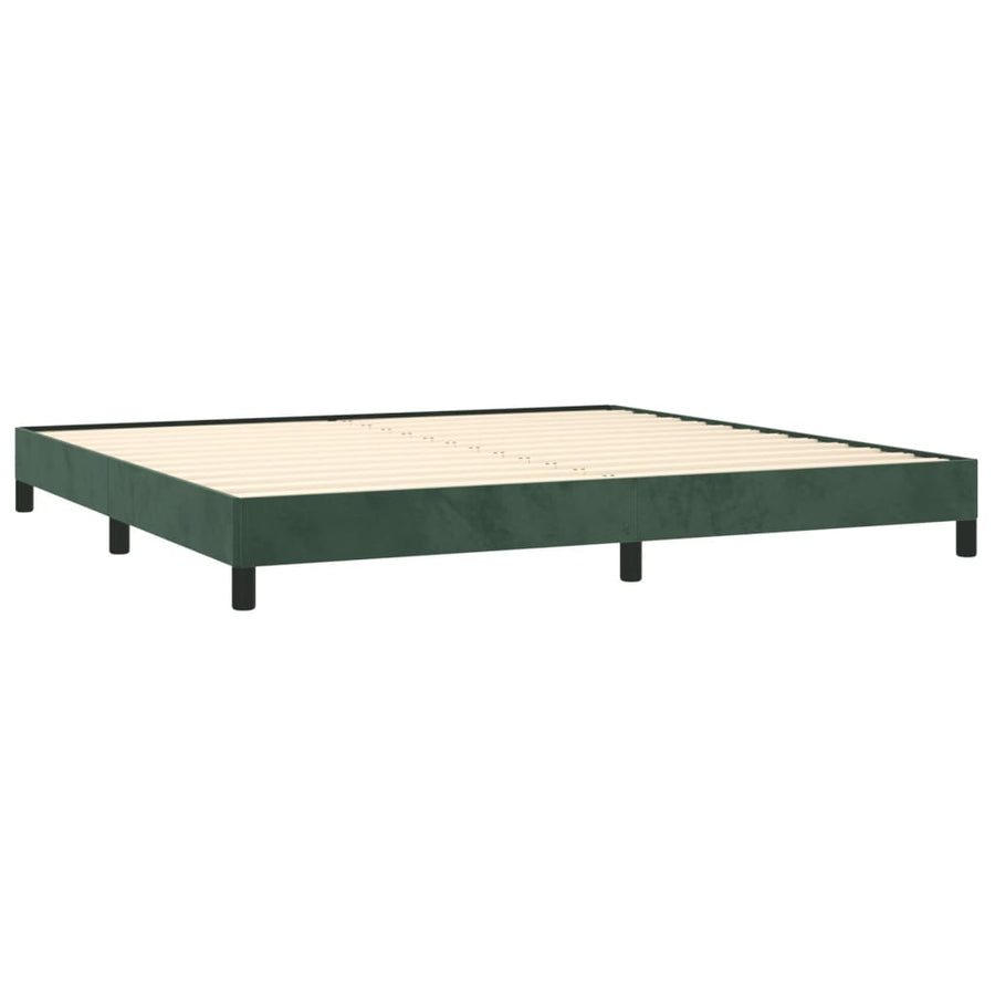 Bedframe Fluweel Donkergroen 200 x 200 cm 25 cm