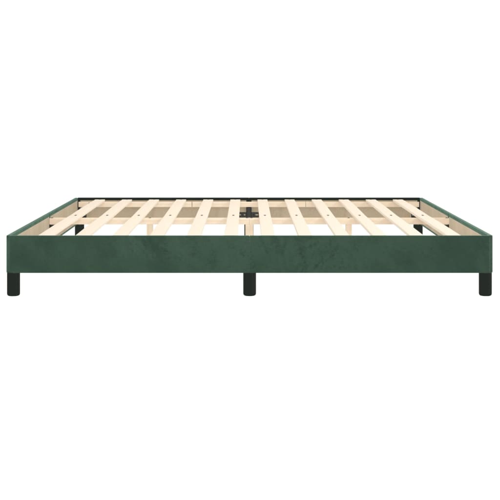 Bedframe Fluweel Donkergroen 200 x 200 cm 25 cm