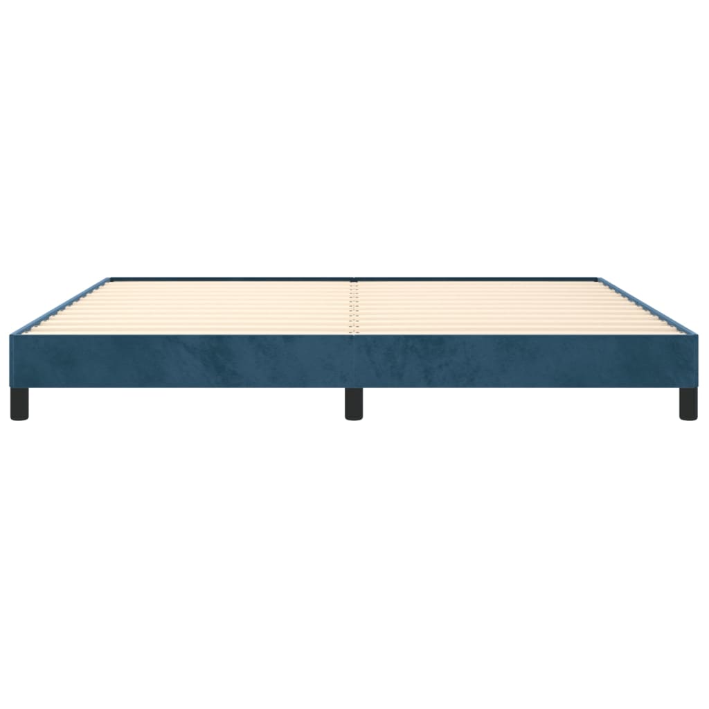 Bedframe Fluweel Donkerblauw 200 x 200 cm 25 cm