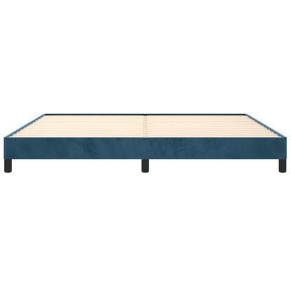 Bedframe Fluweel Donkerblauw 200 x 200 cm 25 cm