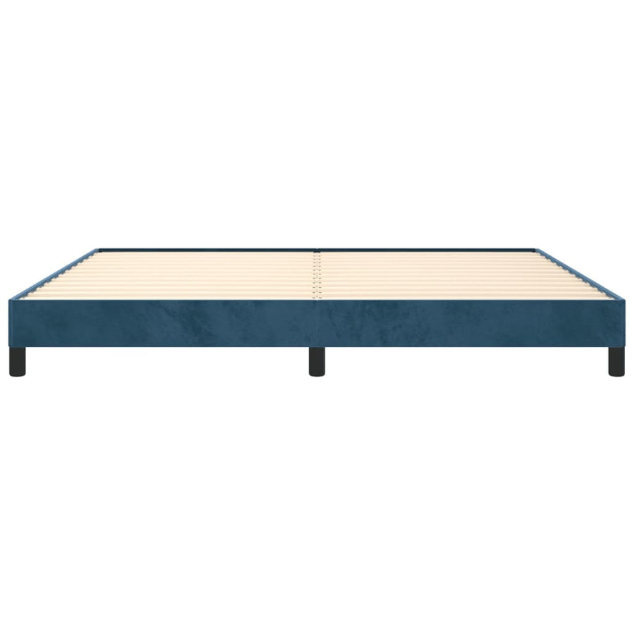 Bedframe Fluweel Donkerblauw 200 x 200 cm 25 cm