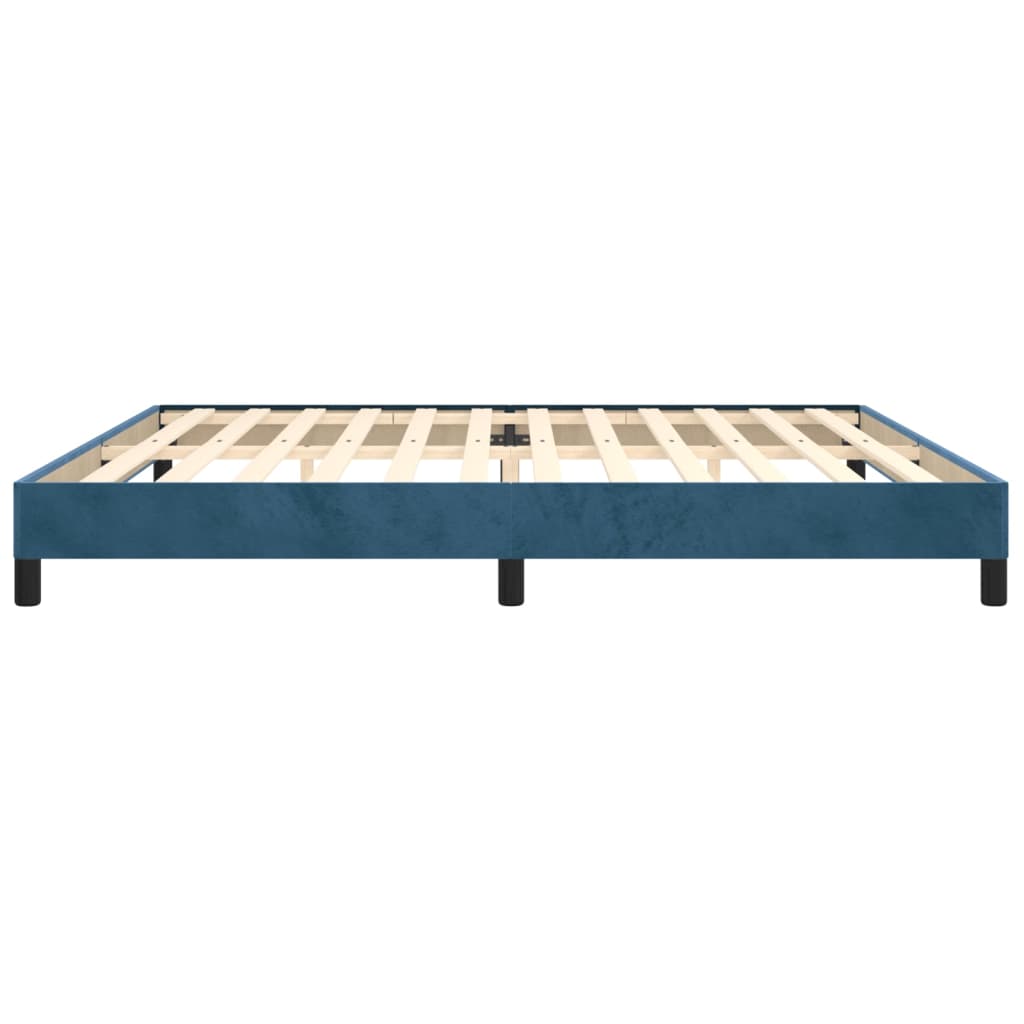 Bedframe Fluweel Donkerblauw 200 x 200 cm 25 cm
