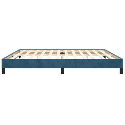 Bedframe Fluweel Donkerblauw 200 x 200 cm 25 cm