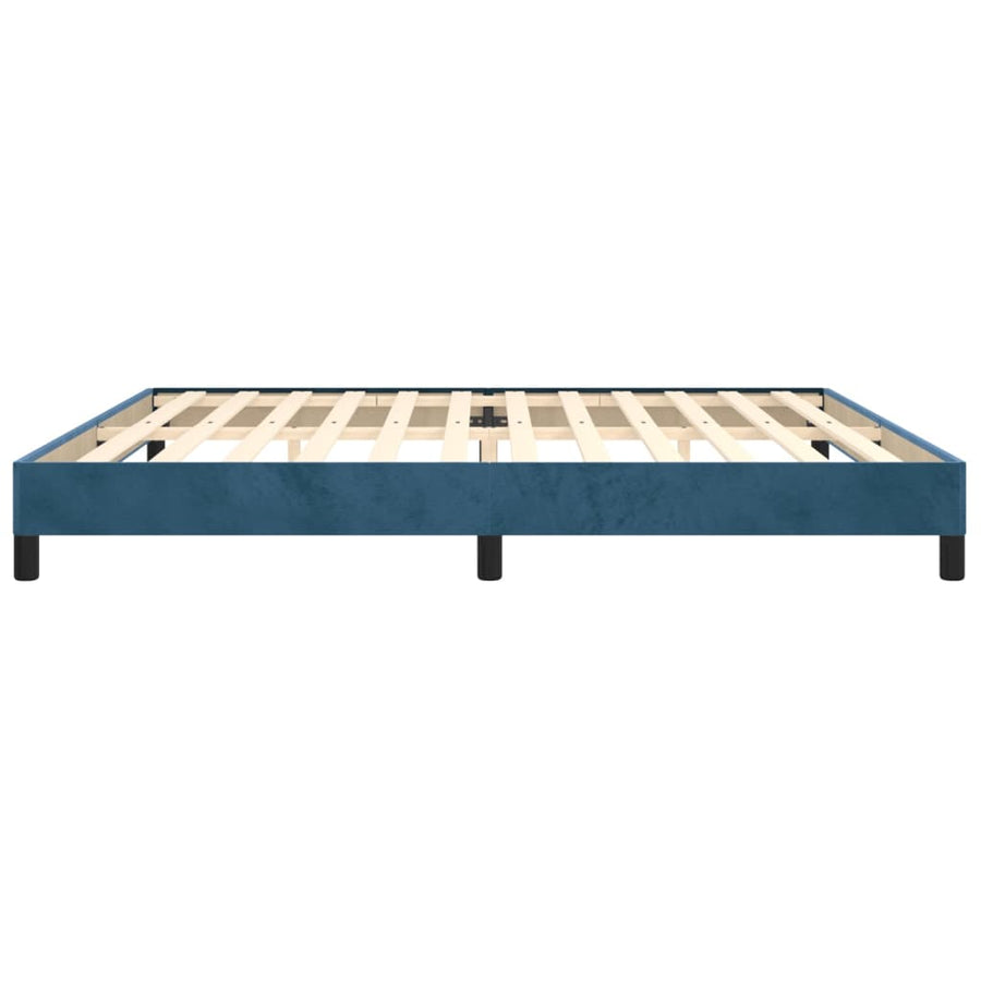 Bedframe Fluweel Donkerblauw 200 x 200 cm 25 cm