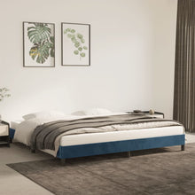 Bedframe Fluweel Donkerblauw 200 x 200 cm 25 cm