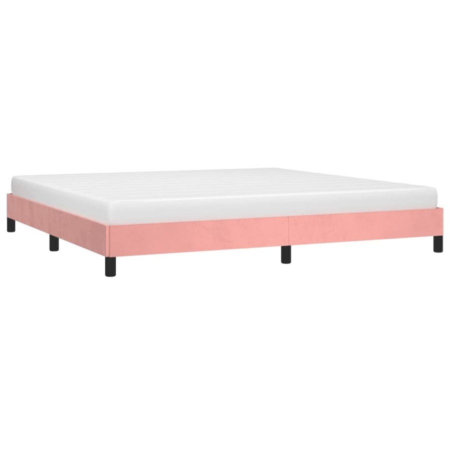 Bedframe Fluweel Roze 200 x 200 cm 25 cm