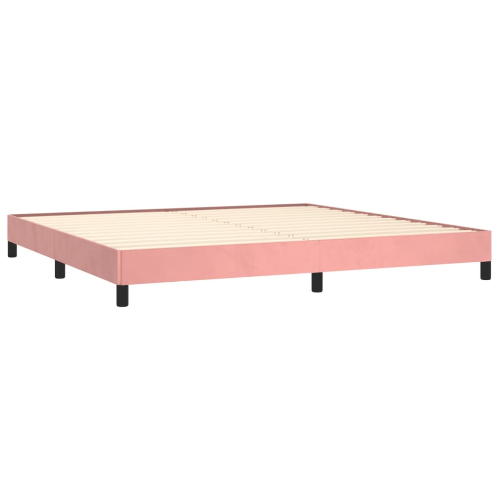 Bedframe Fluweel Roze 200 x 200 cm 25 cm