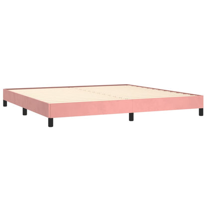 Bedframe Fluweel Roze 200 x 200 cm 25 cm