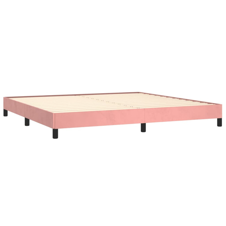 Bedframe Fluweel Roze 200 x 200 cm 25 cm