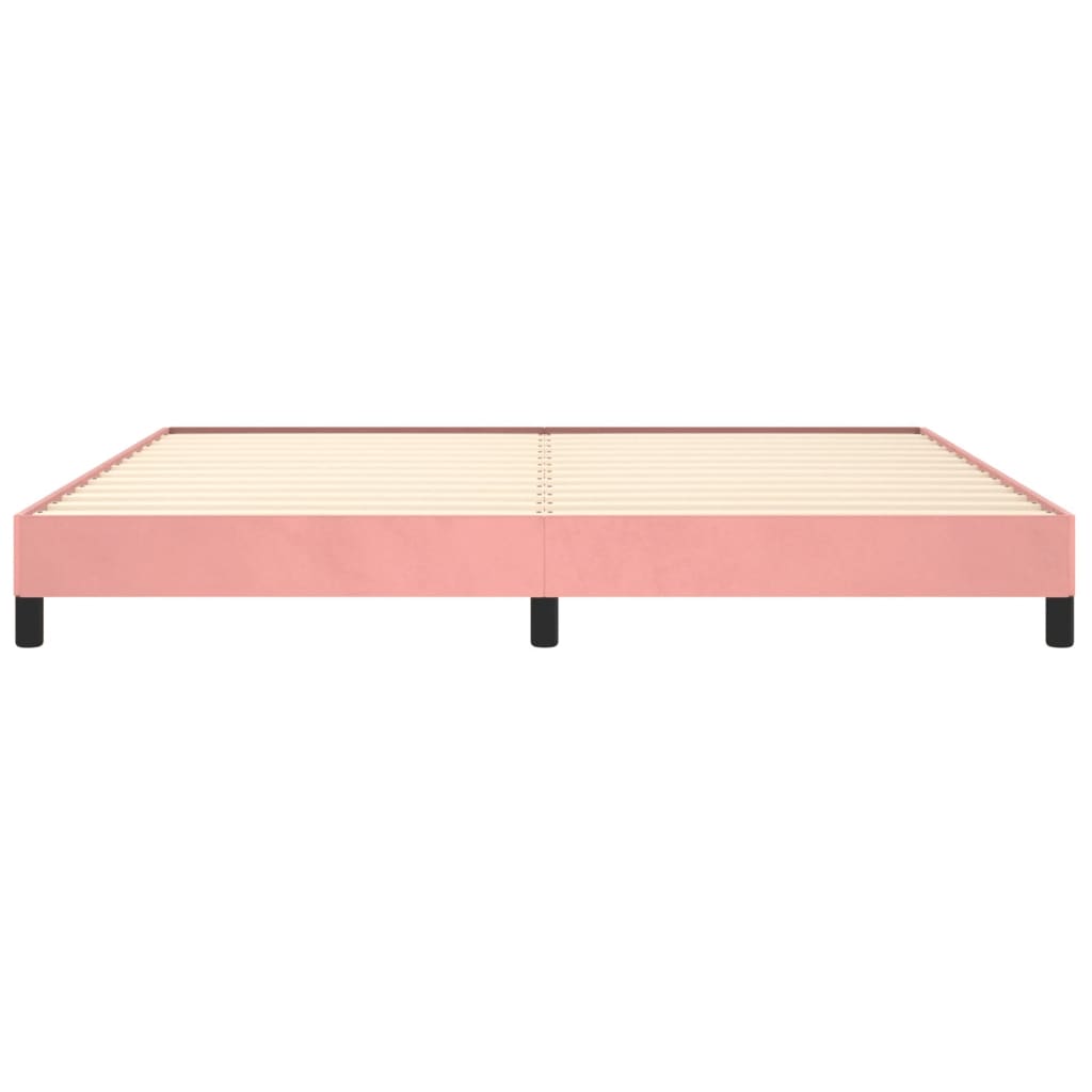 Bedframe Fluweel Roze 200 x 200 cm 25 cm