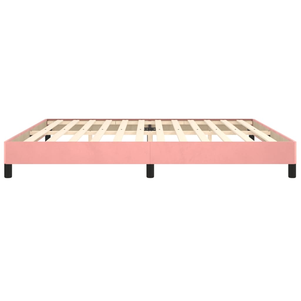 Bedframe Fluweel Roze 200 x 200 cm 25 cm