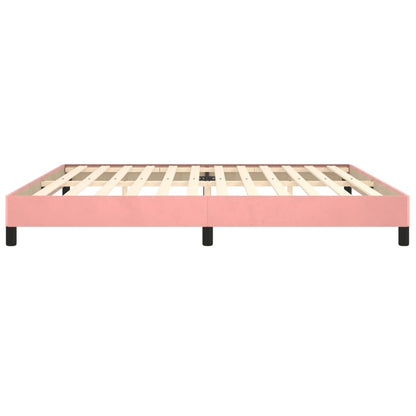 Bedframe Fluweel Roze 200 x 200 cm 25 cm