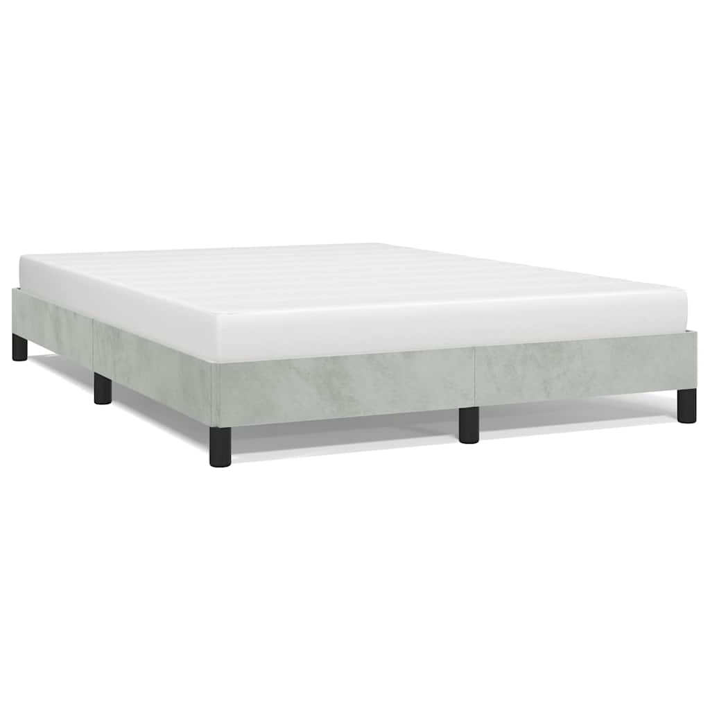 Bedframe zonder matras lichtgrijs 137x190 cm volledig fluweel