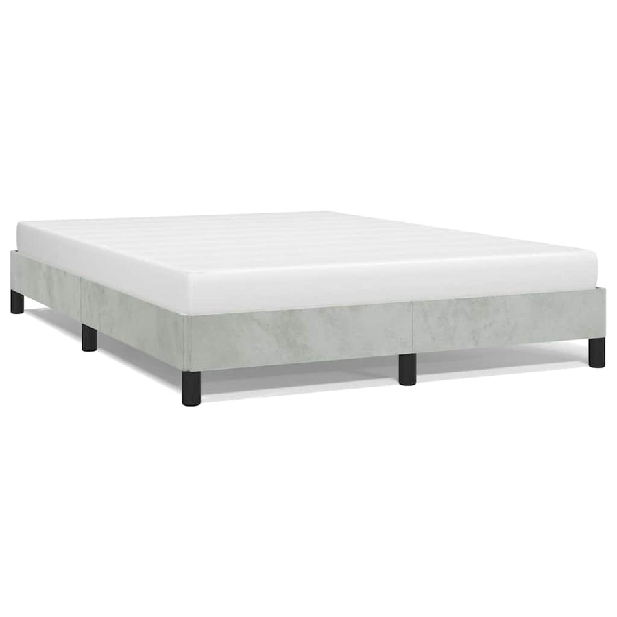 Bedframe zonder matras lichtgrijs 137x190 cm volledig fluweel