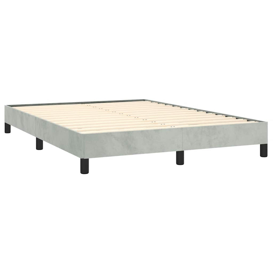 Bedframe zonder matras lichtgrijs 137x190 cm volledig fluweel