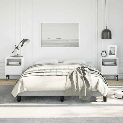 Bedframe zonder matras lichtgrijs 137x190 cm volledig fluweel