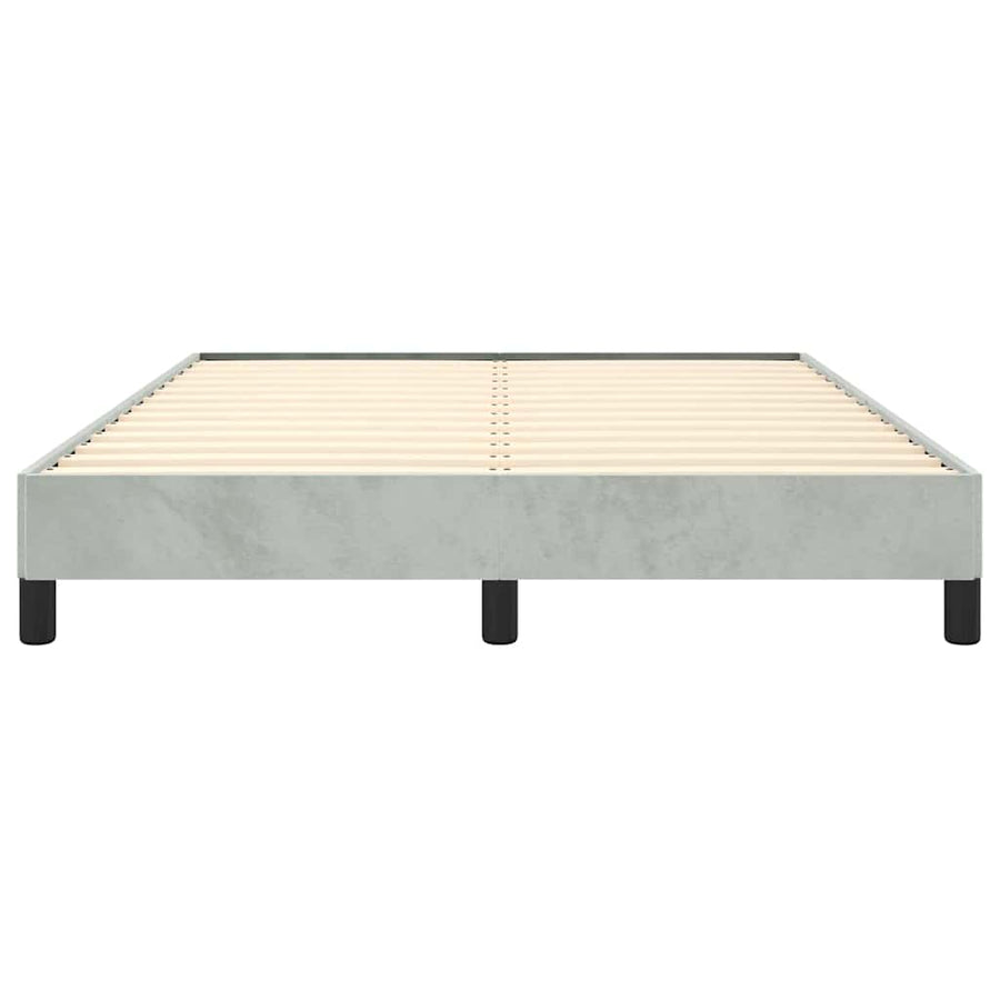 Bedframe zonder matras lichtgrijs 137x190 cm volledig fluweel