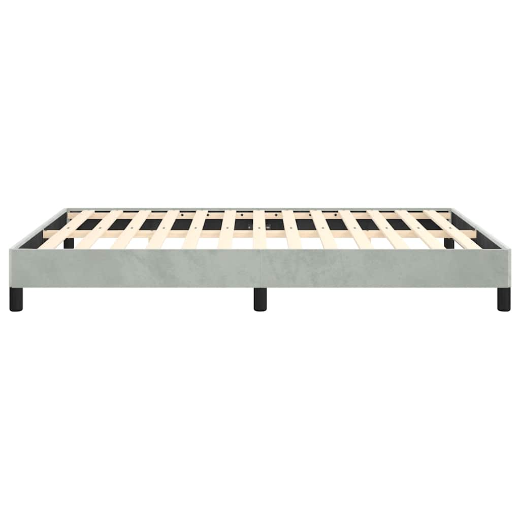 Bedframe zonder matras lichtgrijs 137x190 cm volledig fluweel