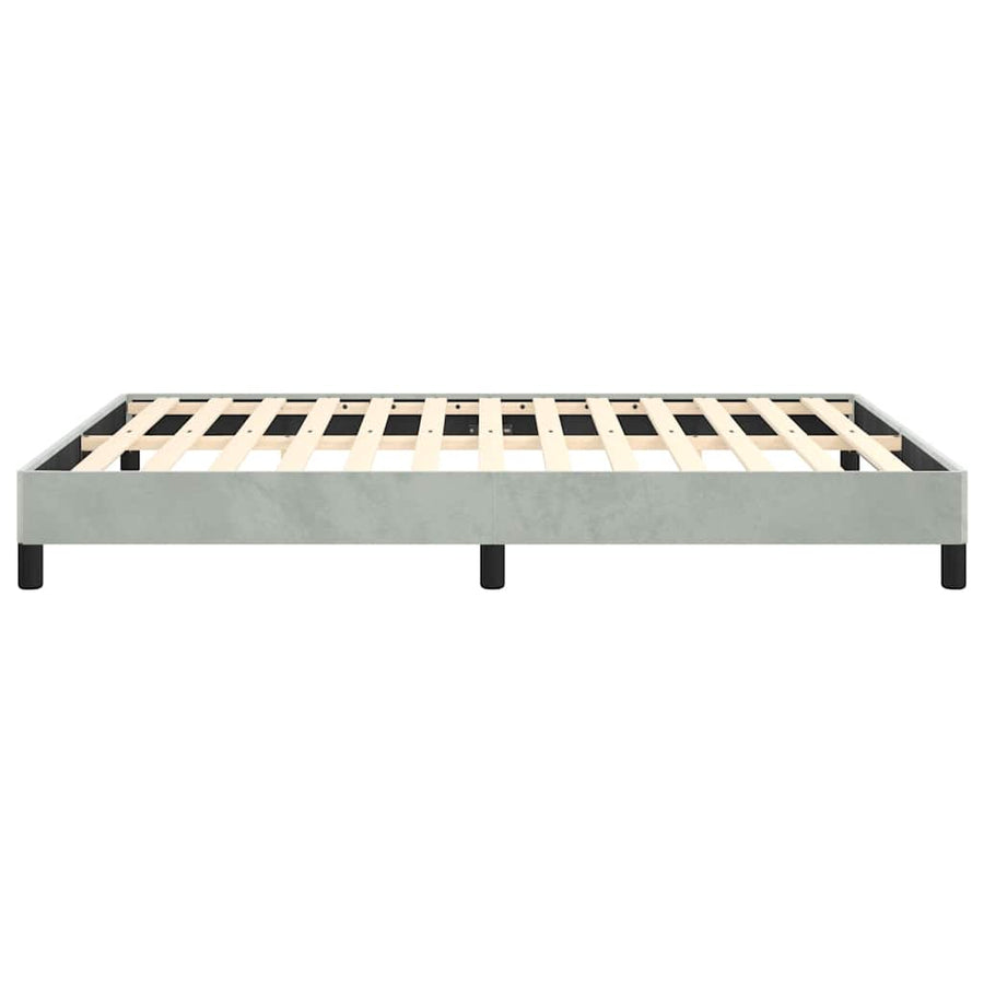 Bedframe zonder matras lichtgrijs 137x190 cm volledig fluweel
