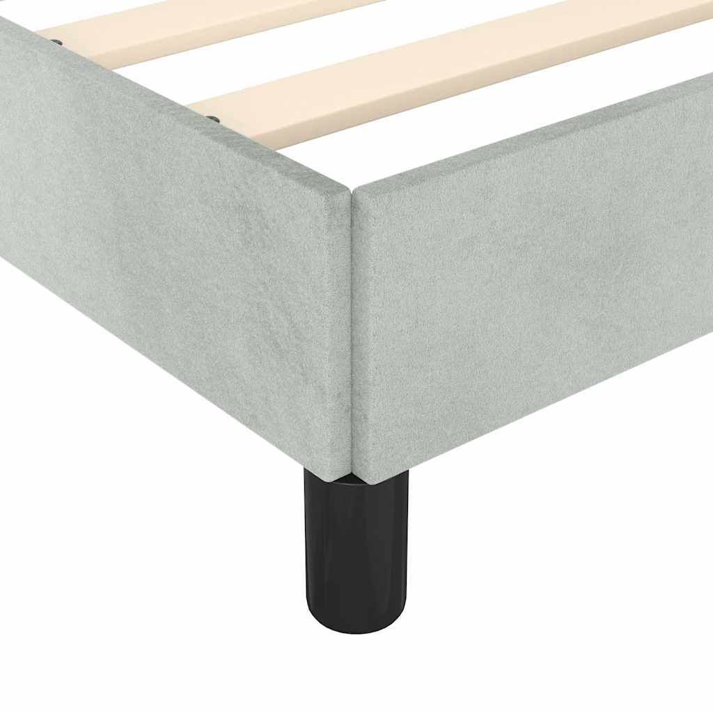 Bedframe zonder matras lichtgrijs 137x190 cm volledig fluweel